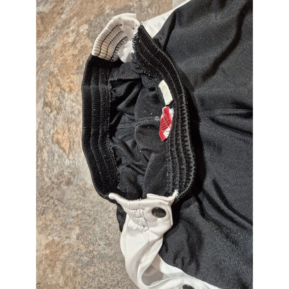 Vintage 90s/00s Athletic Works Black And White Snap Up Track Sports Pants Large - Picture 16 of 16